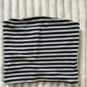 Brandy Melville Black and White Striped Top